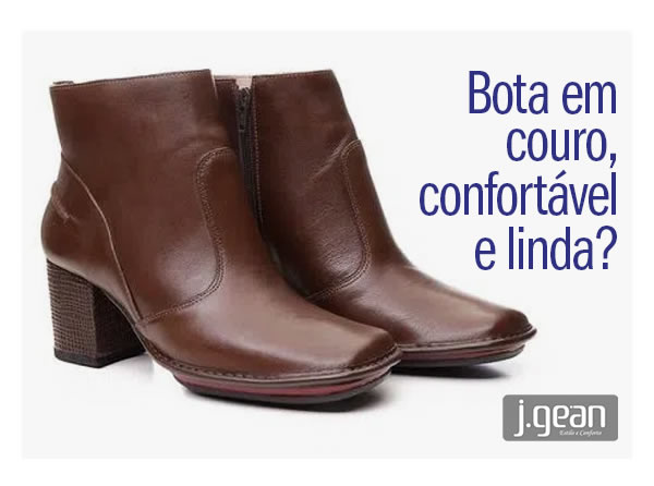 Procurando Bota em couro, confortável e linda?