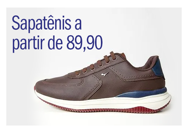 Sapatênis a partir de  89,90