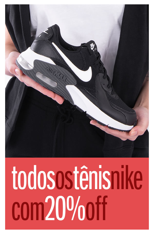 Todos os tênis da Nike com 20% OFF 