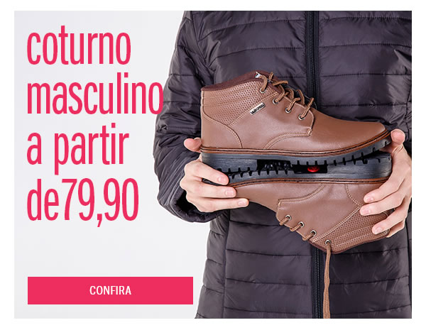 Coturno masculino a partir de 79,90