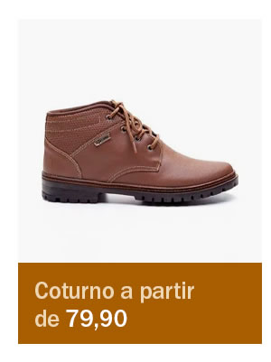 Coturno masculino a partir de 79,90 