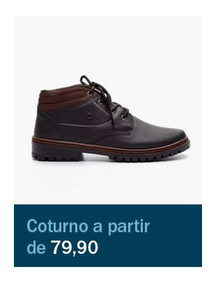 Coturno masculino a partir de 79,90