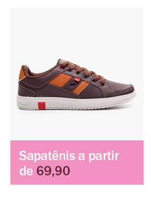 Sapatênis a partir de 69,90 