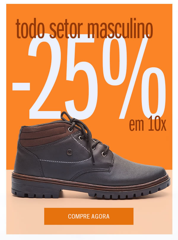 Todo o masculino com 25% OFF 