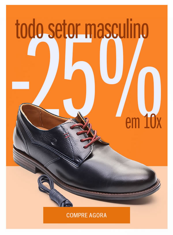 Todo o masculino com 25% OFF 