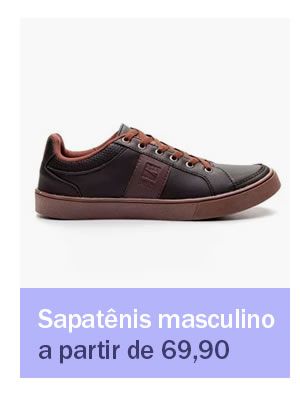 Sapatênis masculino a partir de 69,90