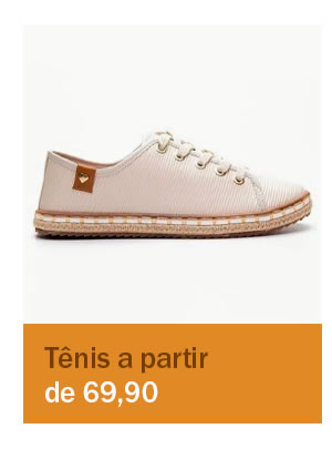 Tênis a partir de 69,90