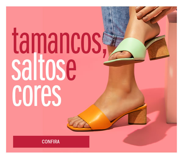 Tamancos - saltos e cores