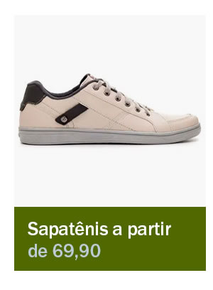 Sapatênis masculino a partir de 69,90 
