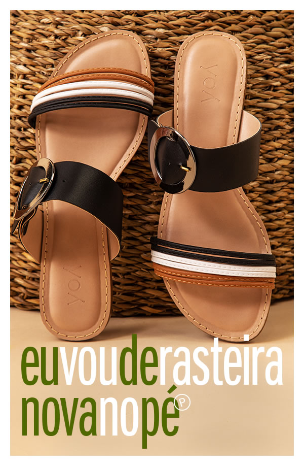 Eu vou de Rasteira Nova no pé! Lindas e confortáveis 