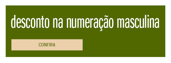 Desconto na numeração masculina