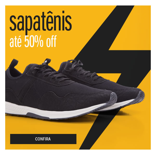 Sapatênis até 50%