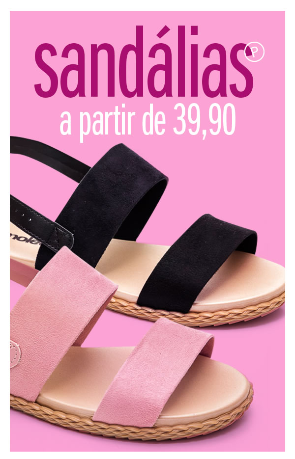 Sandálias a partir de 39,90