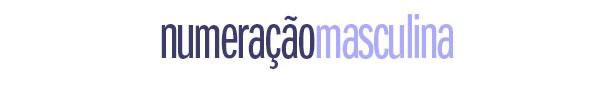 Numeração masculina