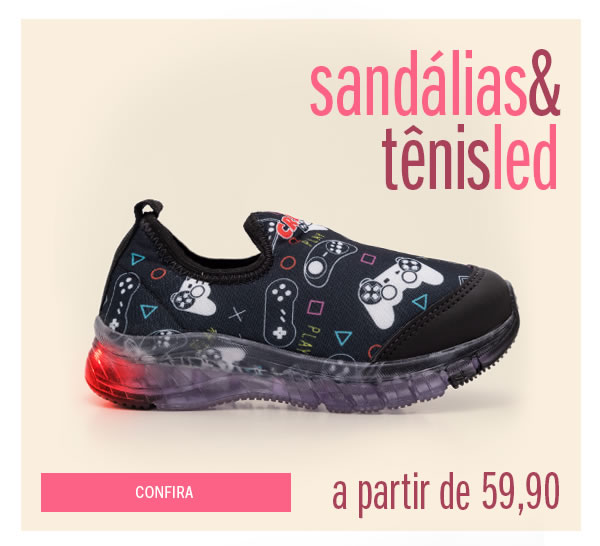 Sandália ou tênis com led 