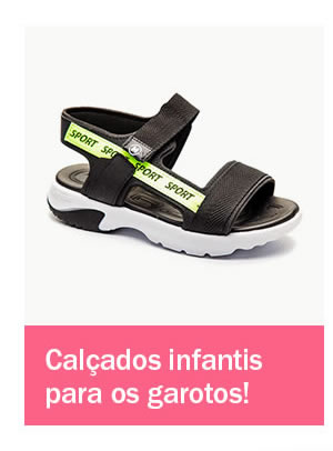 Calçados infantis para os garotos