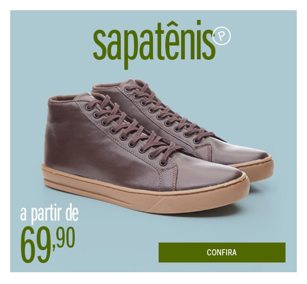 Sapatênis masculino a partir de 69,90