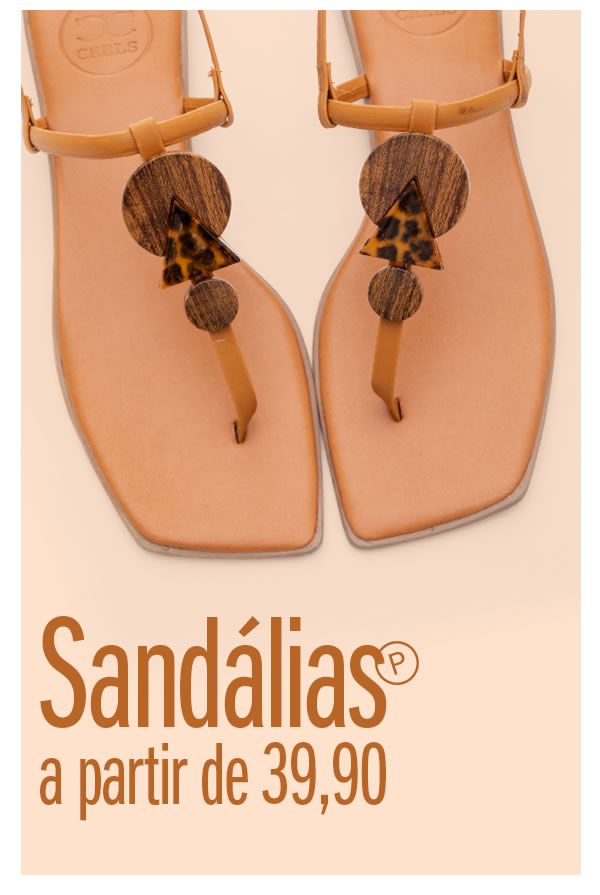 Sandálias a partir de 39,90 