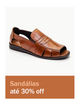 Sandálias masculinas até 30% OFF
