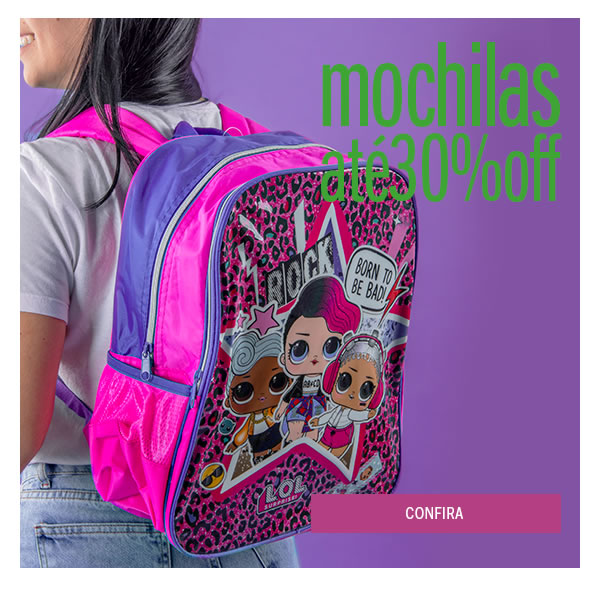 Mochilas até 30% OFF