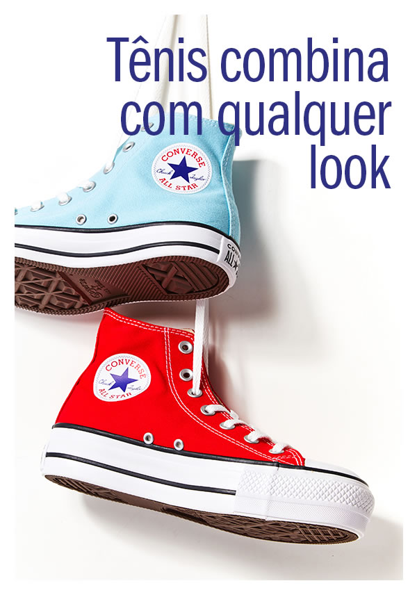 Tênis combina com qualquer look. Confira as novidades exclusivas!