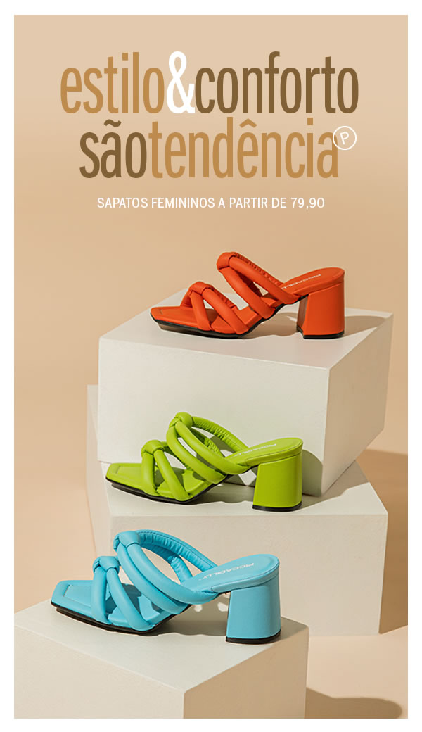 Estilo e conforto é tendência com scarpins - A partir de 79,90