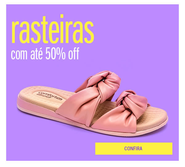 Rasteiras até 50%