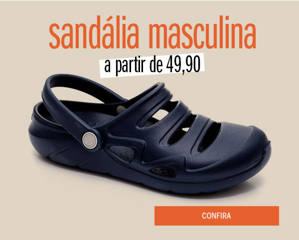 Sandália masculina a partir de 49,90