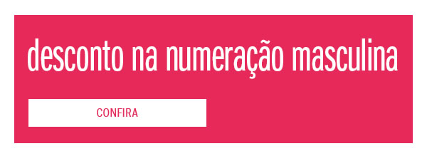 Desconto na numeração masculina